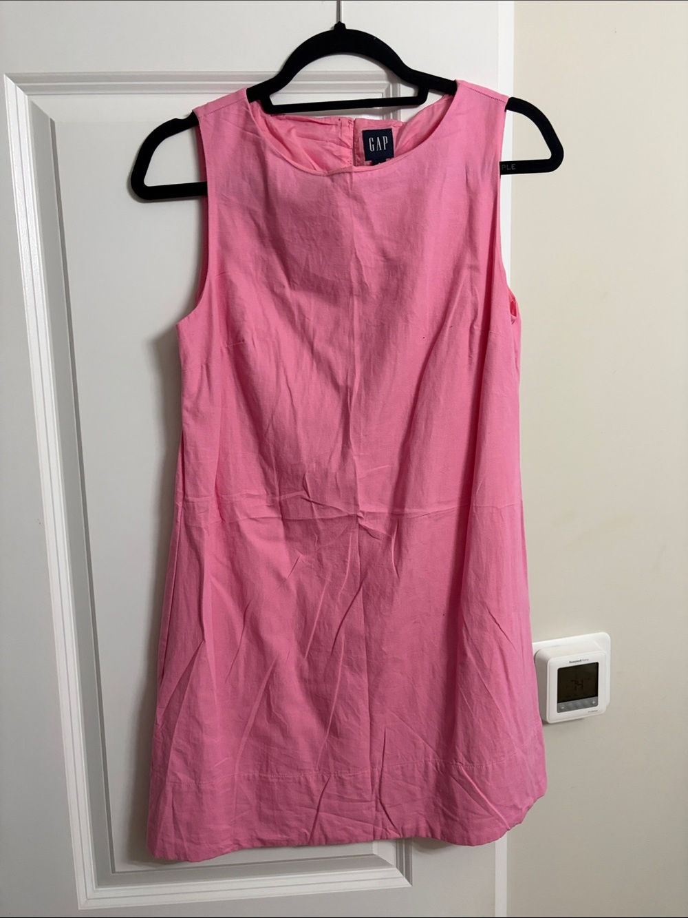 Gap linen sleeveless pink mini dress